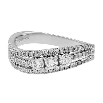 Exclusive 18K White Gold 0.86 Carat Diamond Ring — Front View
