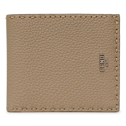 Exclusive Fendi Taupe Selleria Bifold Wallet — Front View