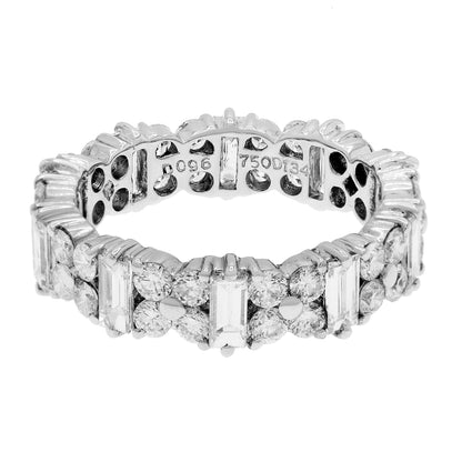 Exclusive 18K White Gold 2.30 Carat Diamond Eternity Band — Front View