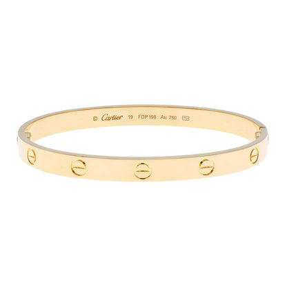 Exclusive Cartier 18K Yellow Gold Love Bracelet — Front View