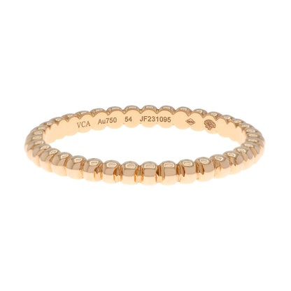 Exclusive Van Cleef & Arpels 18K Rose Gold Small Perlee Ring — Front View