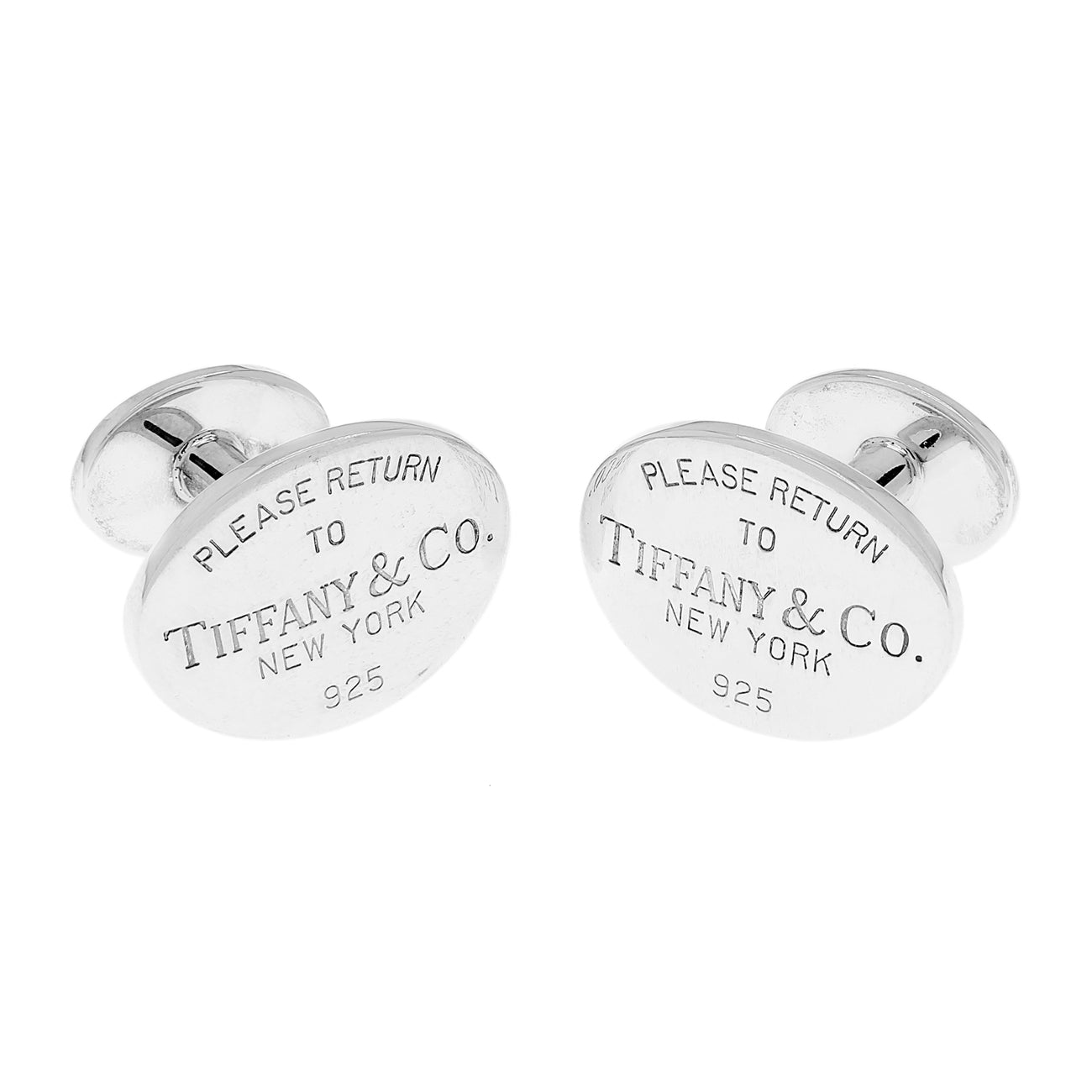 Exclusive Tiffany & Co. Sterling Silver Return To Tiffany Cufflinks — Front View