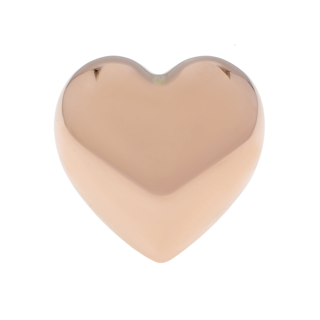 Exclusive 18K Rose Gold Puffy Heart Ring — Front View
