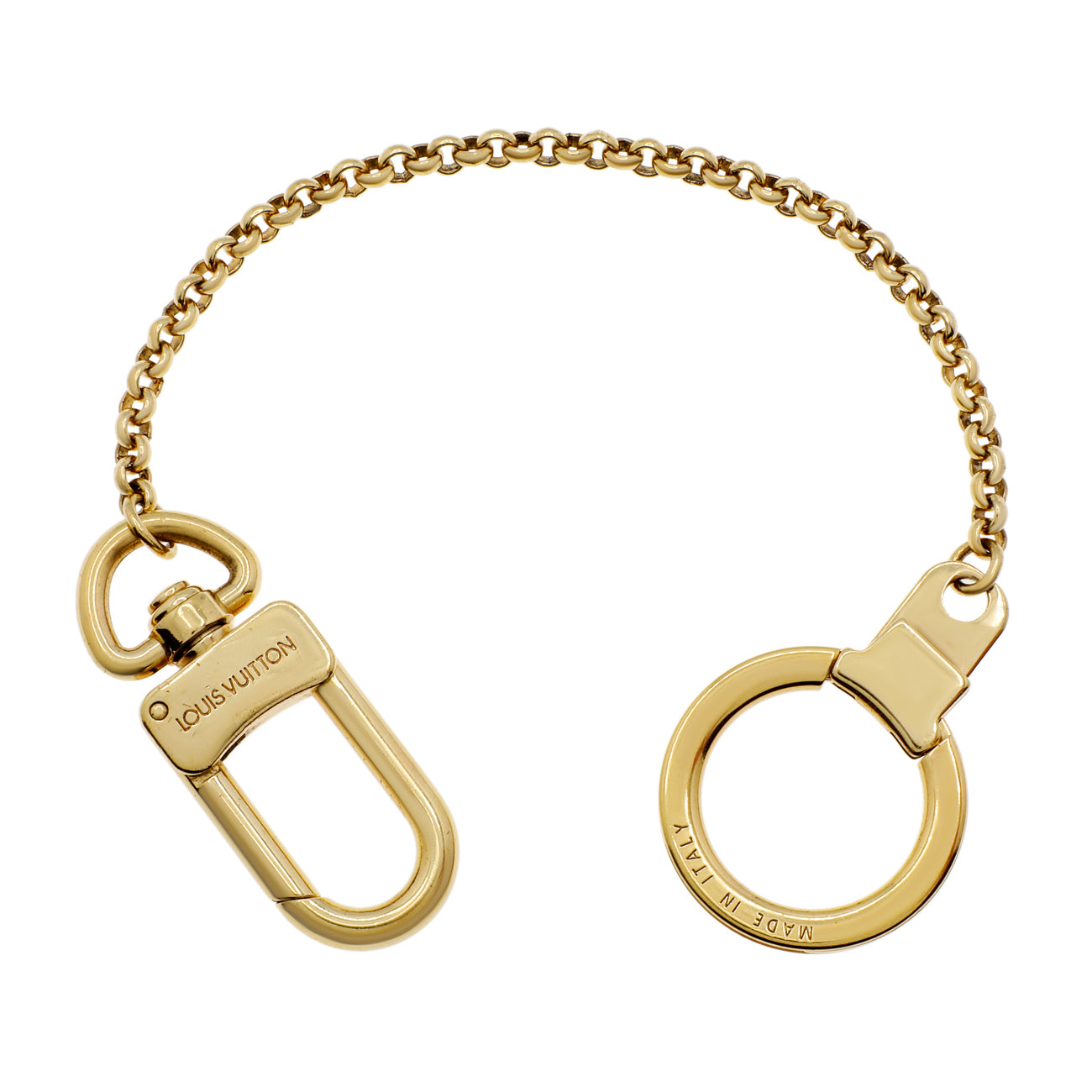 Exclusive Louis Vuitton Pochette Extender Key Ring — Front View