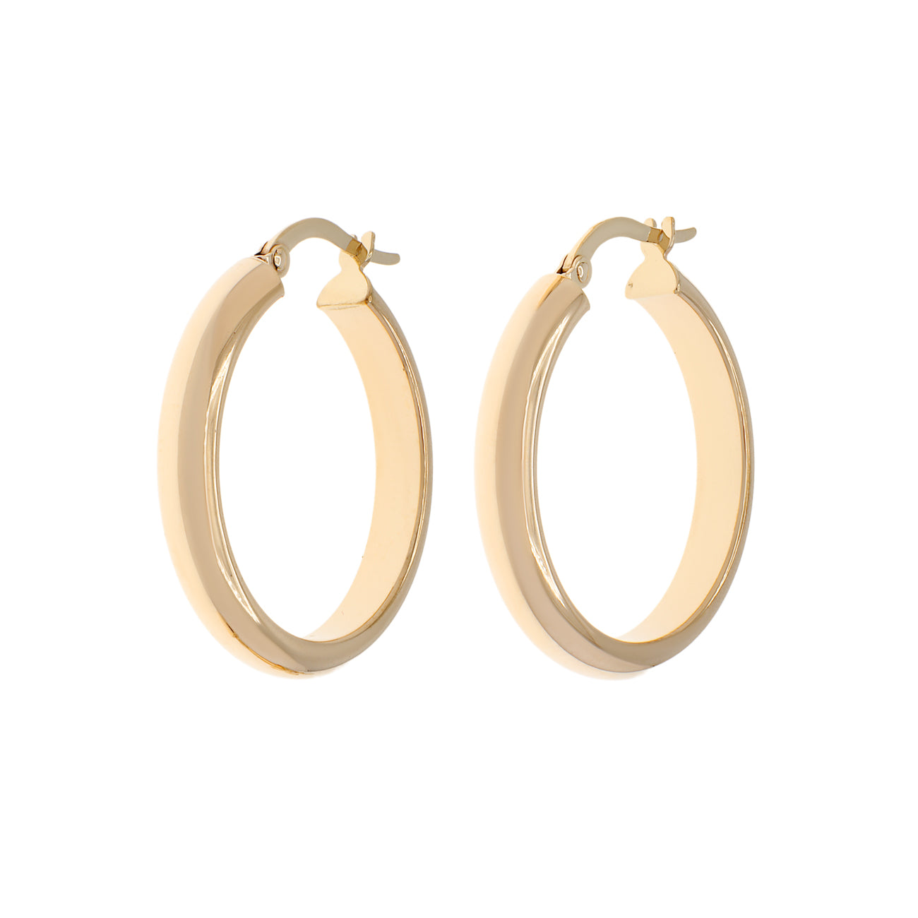 Exclusive 14K Yellow Gold Hoop Earrings — Front View