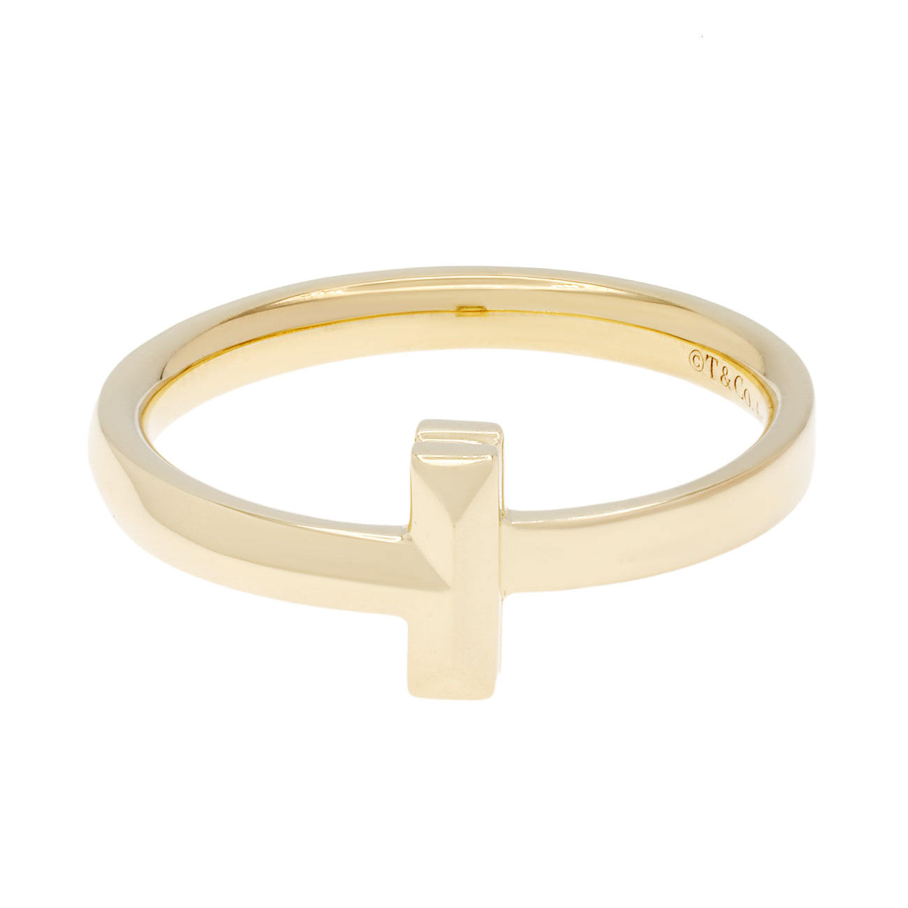 Exclusive Tiffany & Co. 18K Yellow Gold T1 Ring — Front View