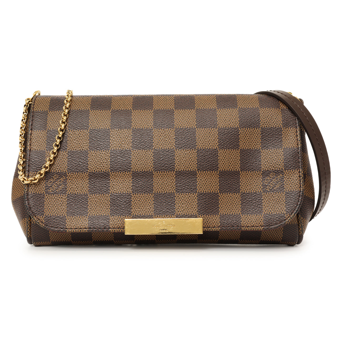 Exclusive Louis Vuitton Damier Ebene Favorite PM — Front View