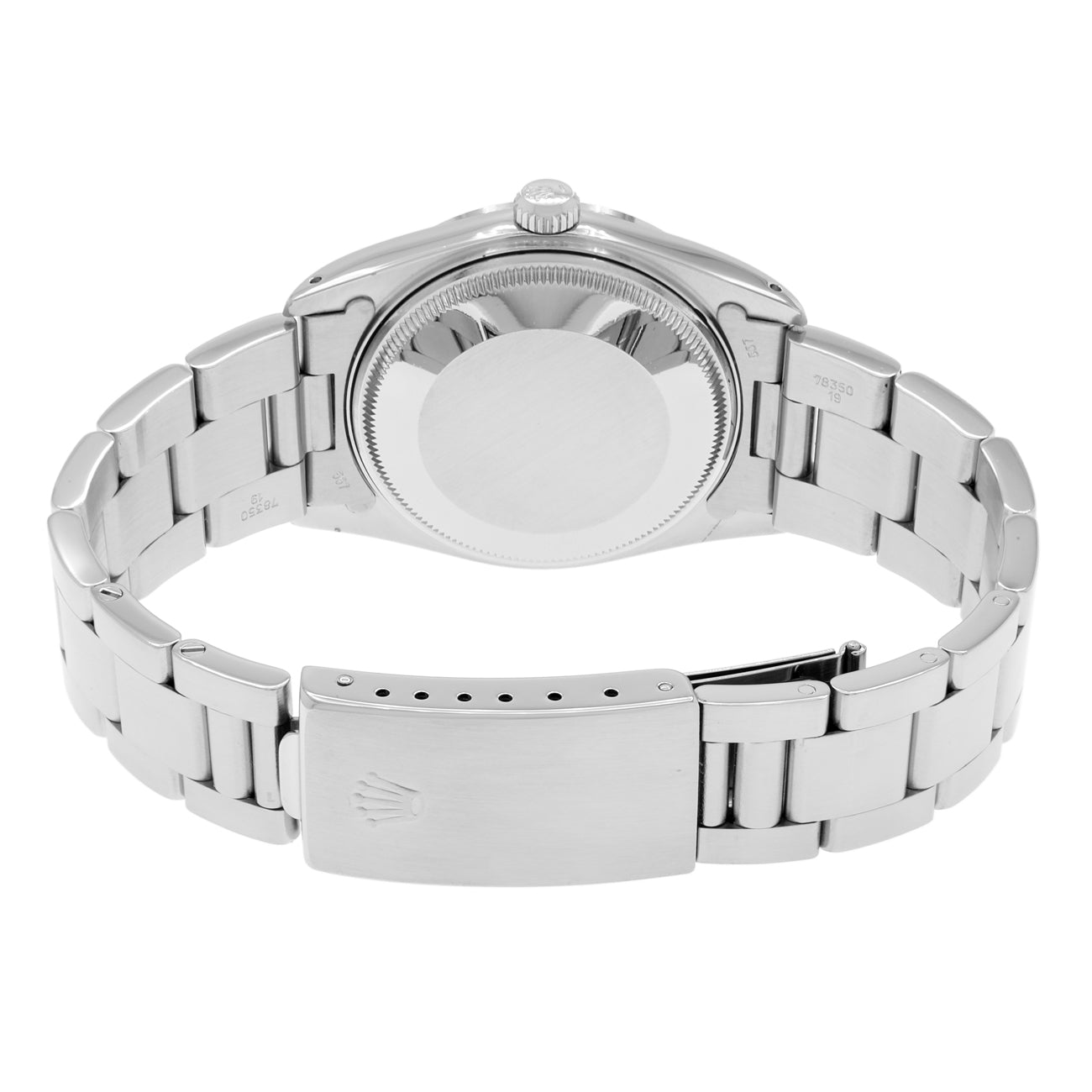 Exclusive Rolex Stainless Steel Oyster Perpetual Date 15000 — Side View