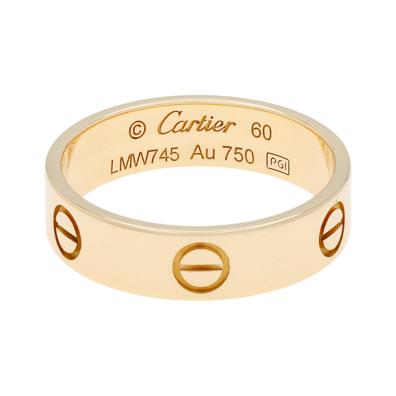 Exclusive Cartier 18K Yellow Gold Classic Love Ring — Front View