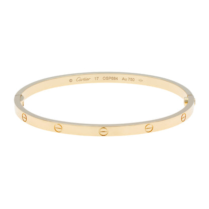 Exclusive Cartier 18K Yellow Gold Small Love Bracelet — Front View