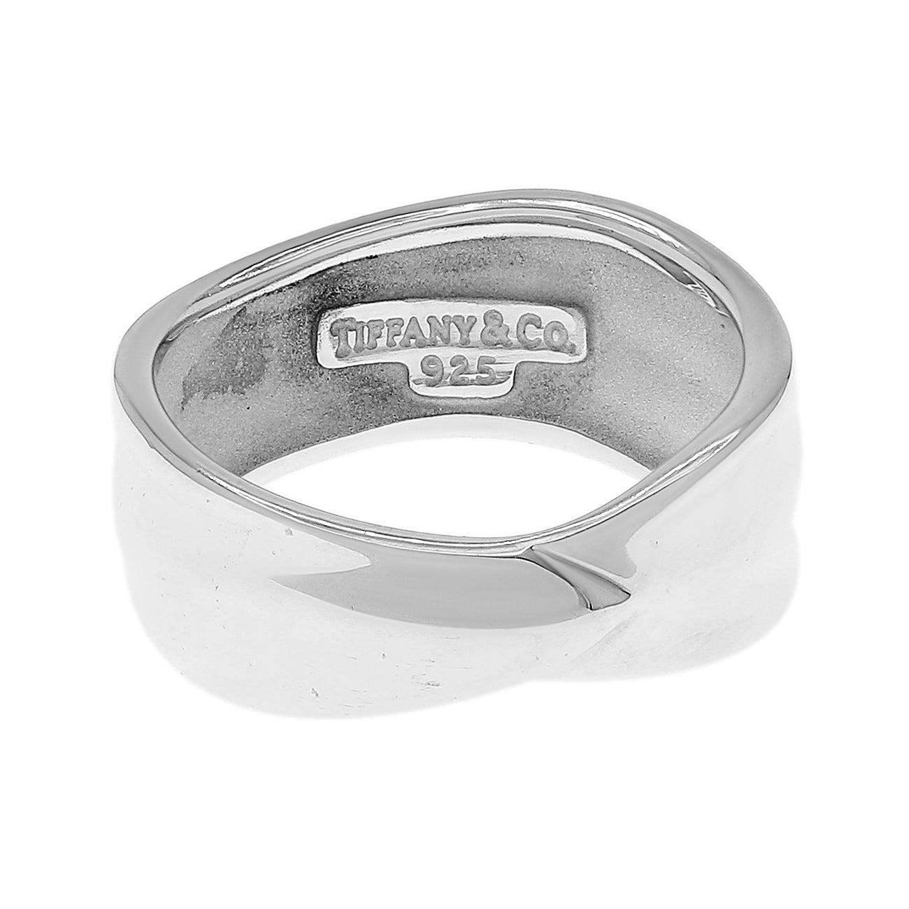 Exclusive Tiffany & Co. Sterling Silver Leaf Wrap Ring — Front View