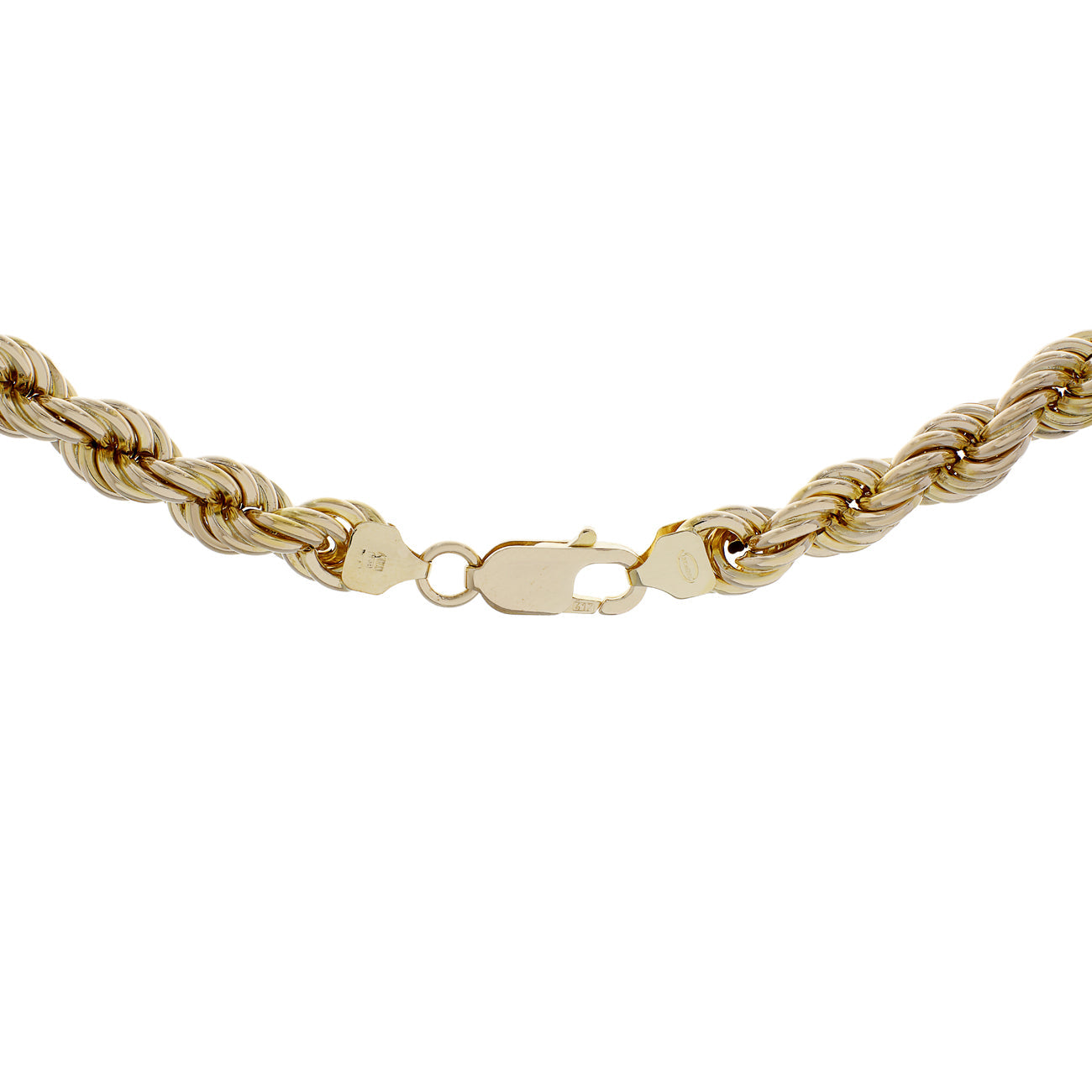 Exclusive 10K Yellow Gold Rope Chain — Side View