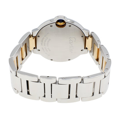 Exclusive Cartier Stainless Steel 18K Yellow Gold Ballon Bleu 36mm W69008Z3 — Side View