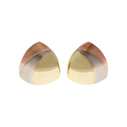 Exclusive 14K Yellow/White Gold Earrings — Front View