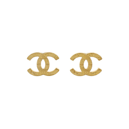 Exclusive Chanel CC Hieroglyphic Earrings — Front View