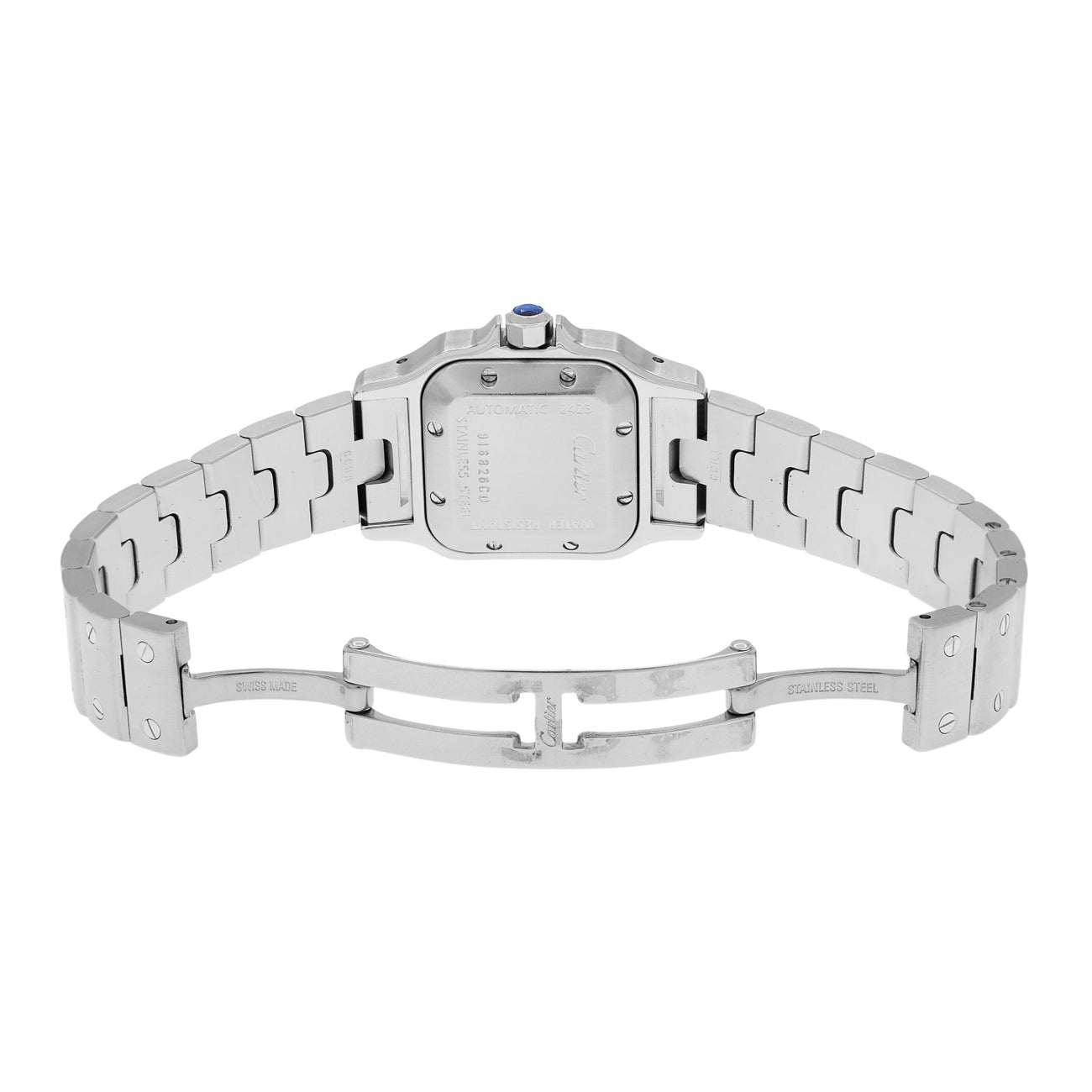Exclusive Cartier Stainless Steel Automatic Santos Galbee 2423 — Top View