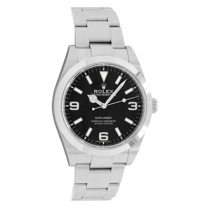 Exclusive Rolex Stainless Steel Explorer I 214270 — Front View