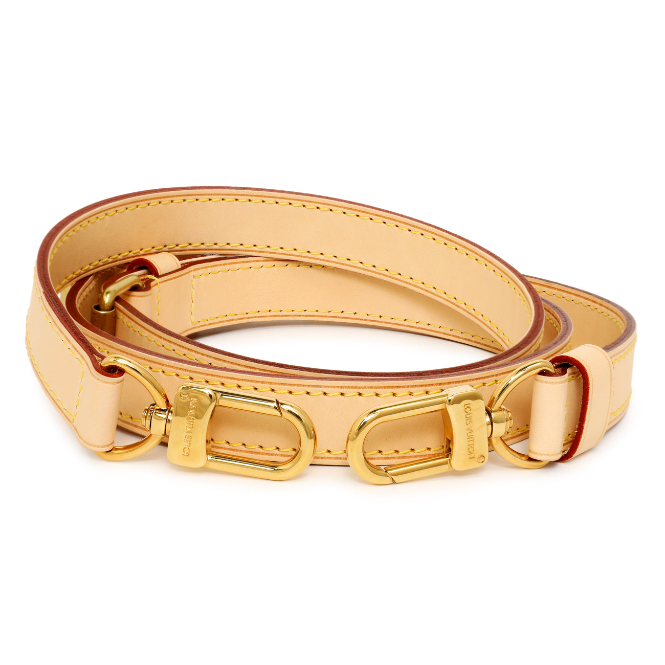 Exclusive Louis Vuitton Vachetta Adjustable 20mm Shoulder Strap — Front View