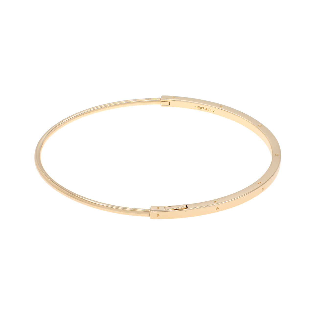 Exclusive Pandora 14K Yellow Gold Signature ID Bangle — Front View