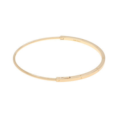 Exclusive Pandora 14K Yellow Gold Signature ID Bangle — Front View