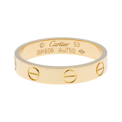 Exclusive Cartier 18K Yellow Gold Love Wedding Band — Front View