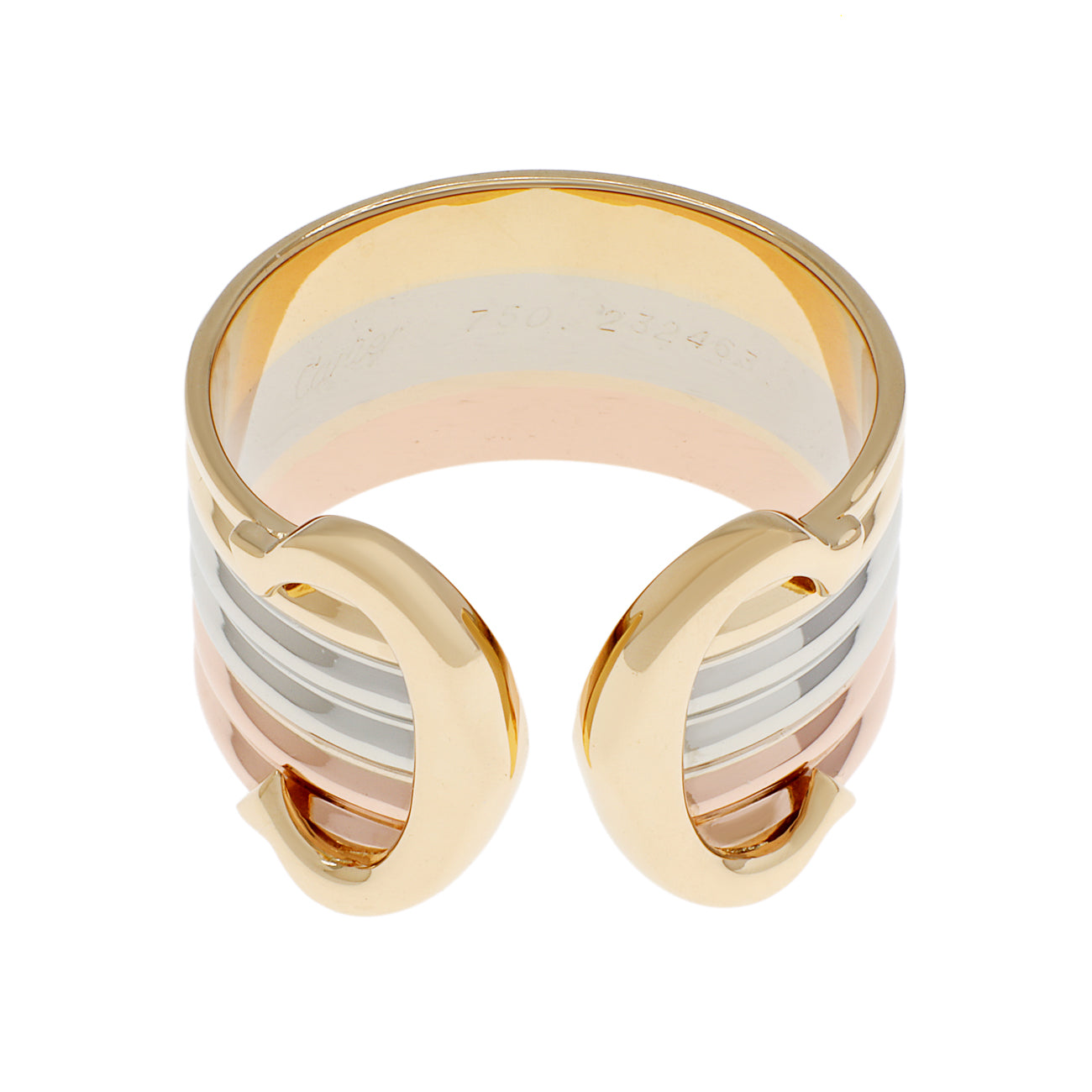 Exclusive Cartier 18K Vintage C de Cartier Ring — Front View