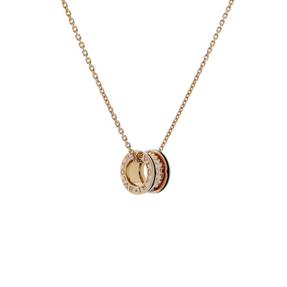 Exclusive Bulgari 18K Rose Gold B.zero1 Rock Pendant Necklace — Side View
