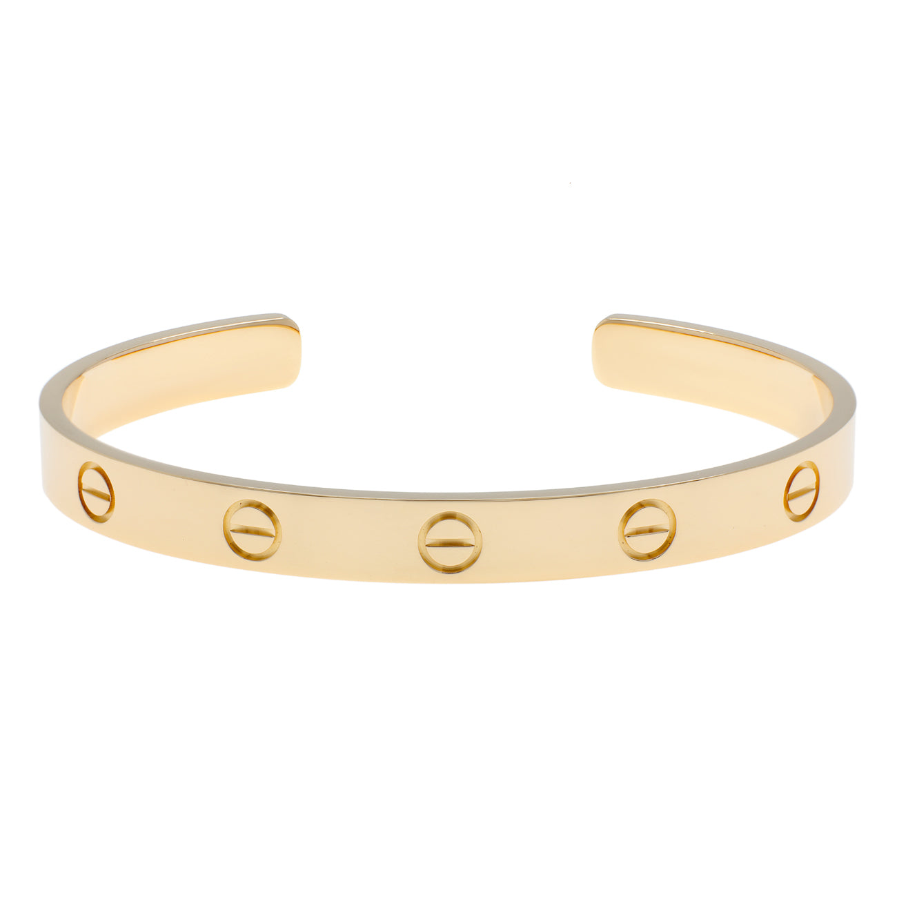 Exclusive Cartier 18K Yellow Gold Love Bracelet — Front View