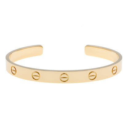 Exclusive Cartier 18K Yellow Gold Love Bracelet — Front View