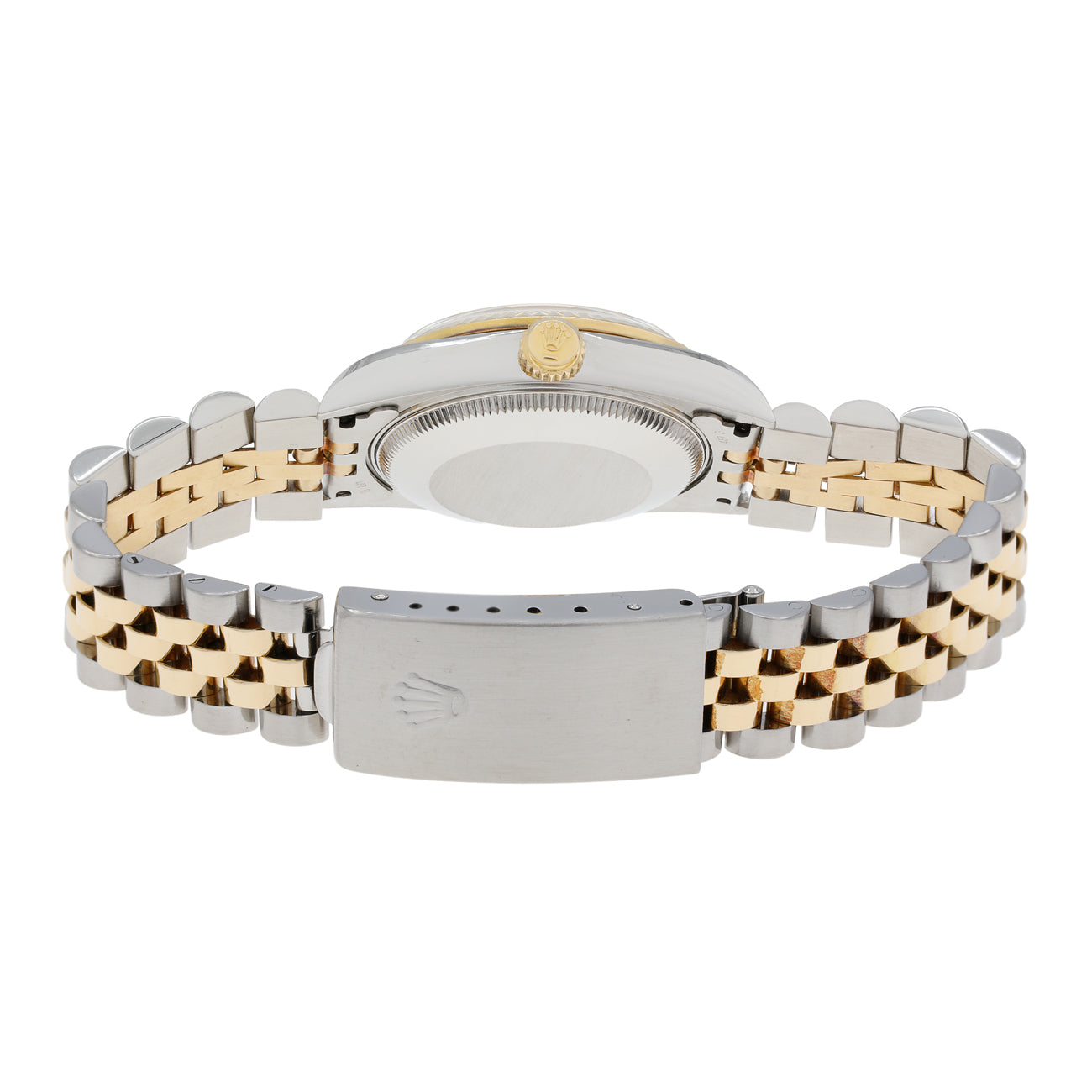 Exclusive Rolex Stainless Steel 18K Yellow Gold Diamond Datejust 31 68273 — Side View