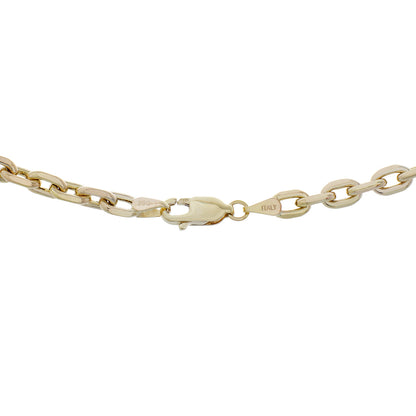 Exclusive 10K Yellow Gold Cable Chain — Side View