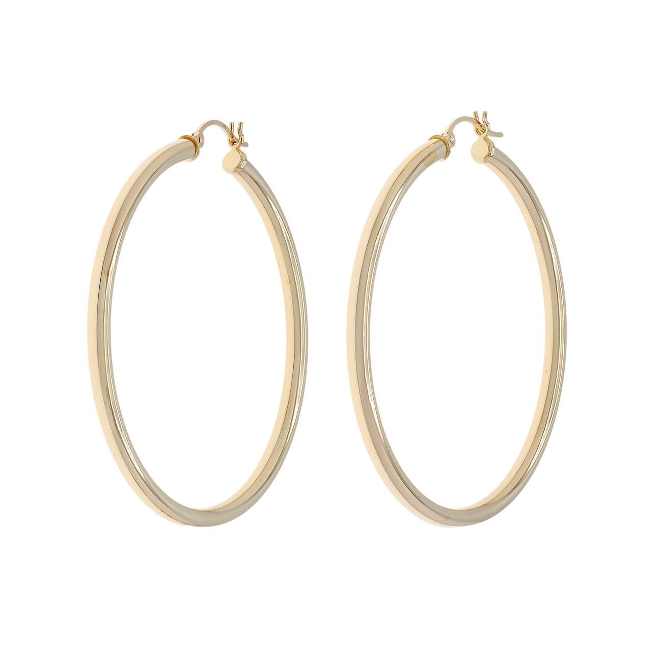 Exclusive 14K Yellow Gold Hoop Earrings — Front View