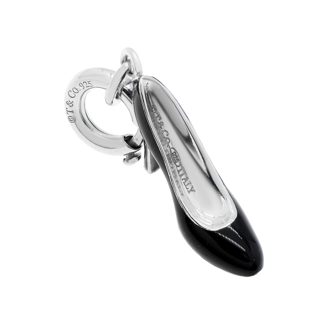 Exclusive Tiffany & Co. Sterling Silver Enamel Stiletto Charm — Back View