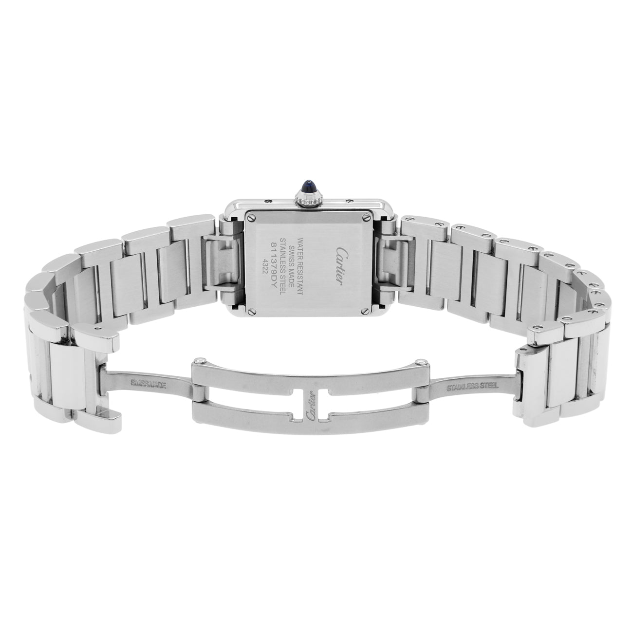 Exclusive Cartier Stainless Steel Tank Must Small Quartz WSTA0051 — Top View