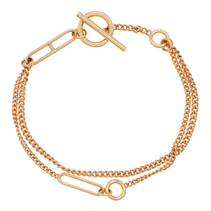 Exclusive Hermes 18K Rose Gold Echappee Bracelet — Front View