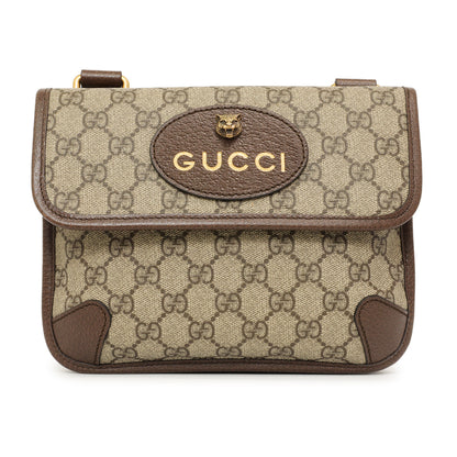 Exclusive Gucci GG Supreme Monogram Web Neo Vintage Small Messenger — Side View