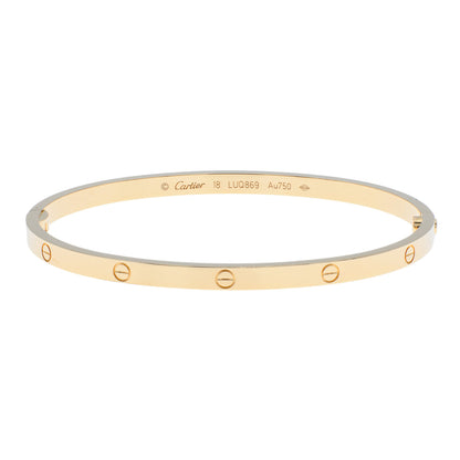 Exclusive Cartier 18K Yellow Gold Small Love Bracelet — Front View