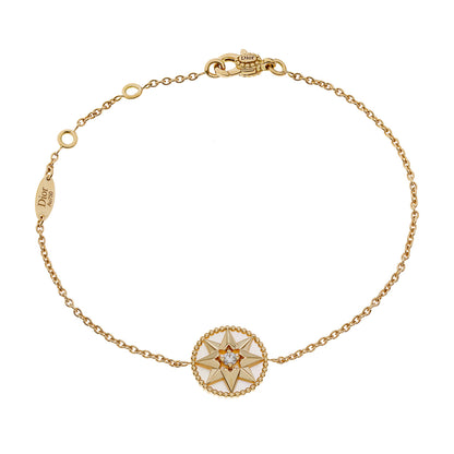 Exclusive Christian Dior 18K Yellow Gold Rose des Vents Bracelet — Front View