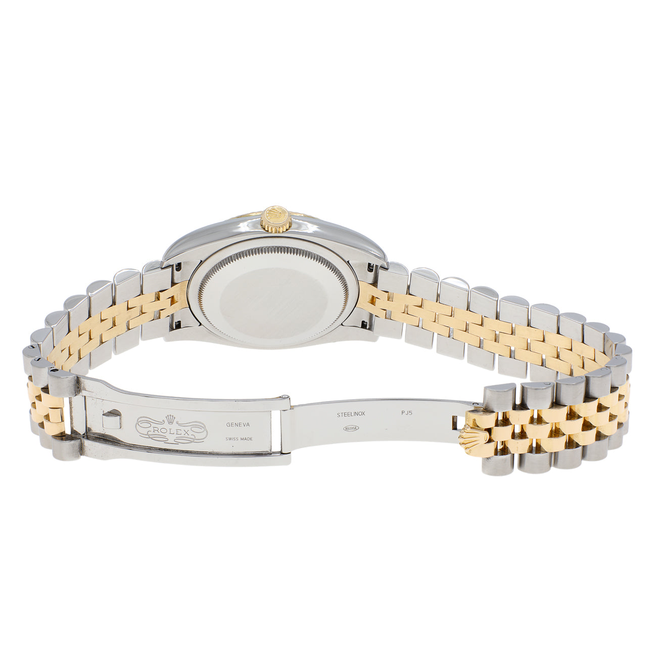 Exclusive Rolex 18K Yellow Gold Stainless Steel Diamond Datejust 36 116233 — Side View