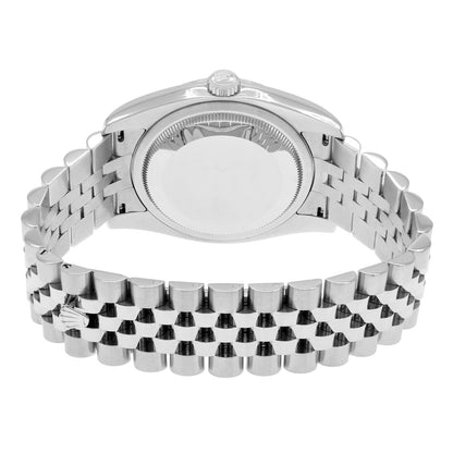 Exclusive Rolex Stainless Steel 18K White Gold Diamond Datejust 36 116234 — Side View