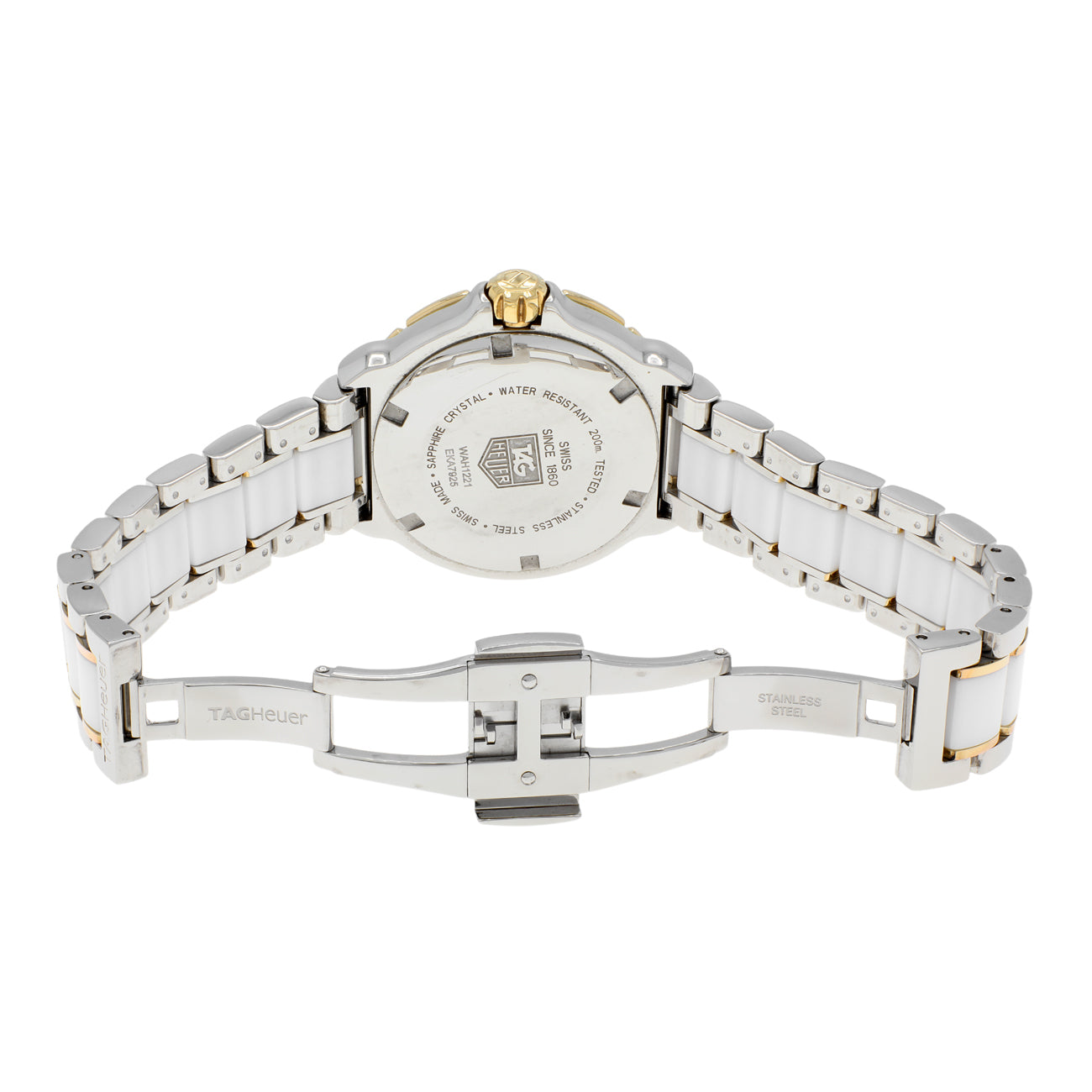 Exclusive Tag Heuer Stainless Steel Ceramic Diamond Formula 1 Quartz WAH1221 — Detail View
