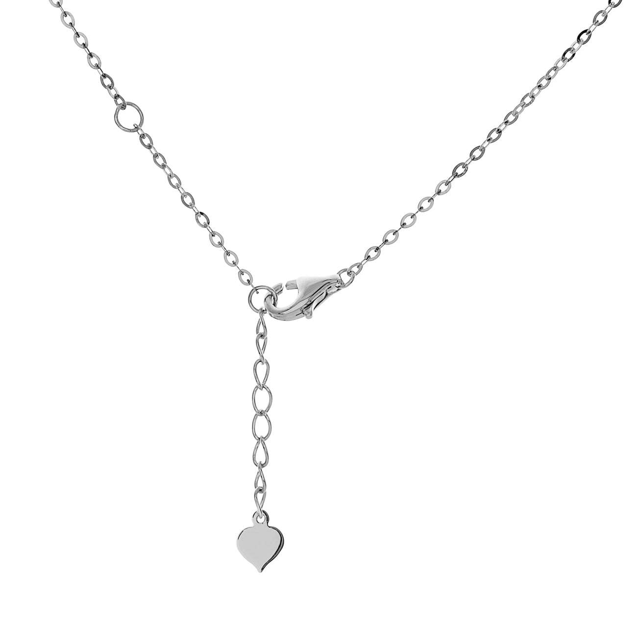 Exclusive 18K White Gold 8.9mm Pearl & Diamond Lariat Necklace — Back View