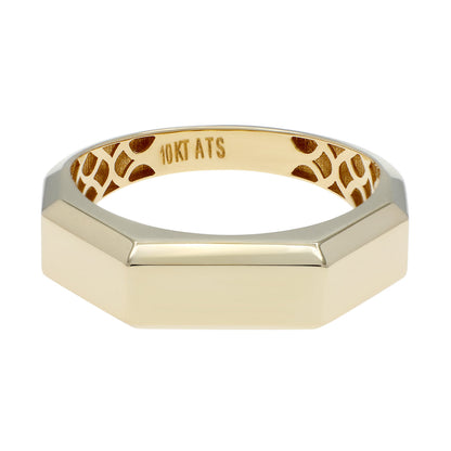Exclusive 10K Yellow Gold Hexa Ring — Front View