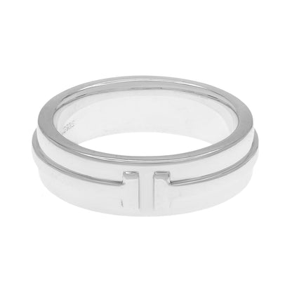 Exclusive Tiffany & Co. Sterling Silver T Band Ring — Front View