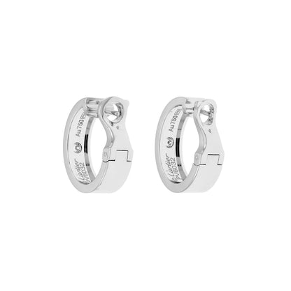 Exclusive Cartier 18K White Gold Diamond Love Earrings — Side View