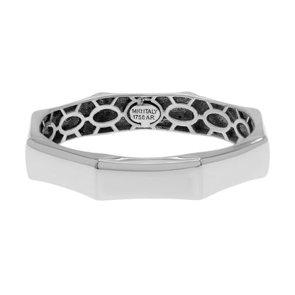 Exclusive 14K White Gold Octagonal 4.0mm Ring — Front View