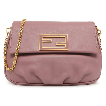 Exclusive Fendi Vitello Flamingo Fendista Pouchette Crossbody — Front View