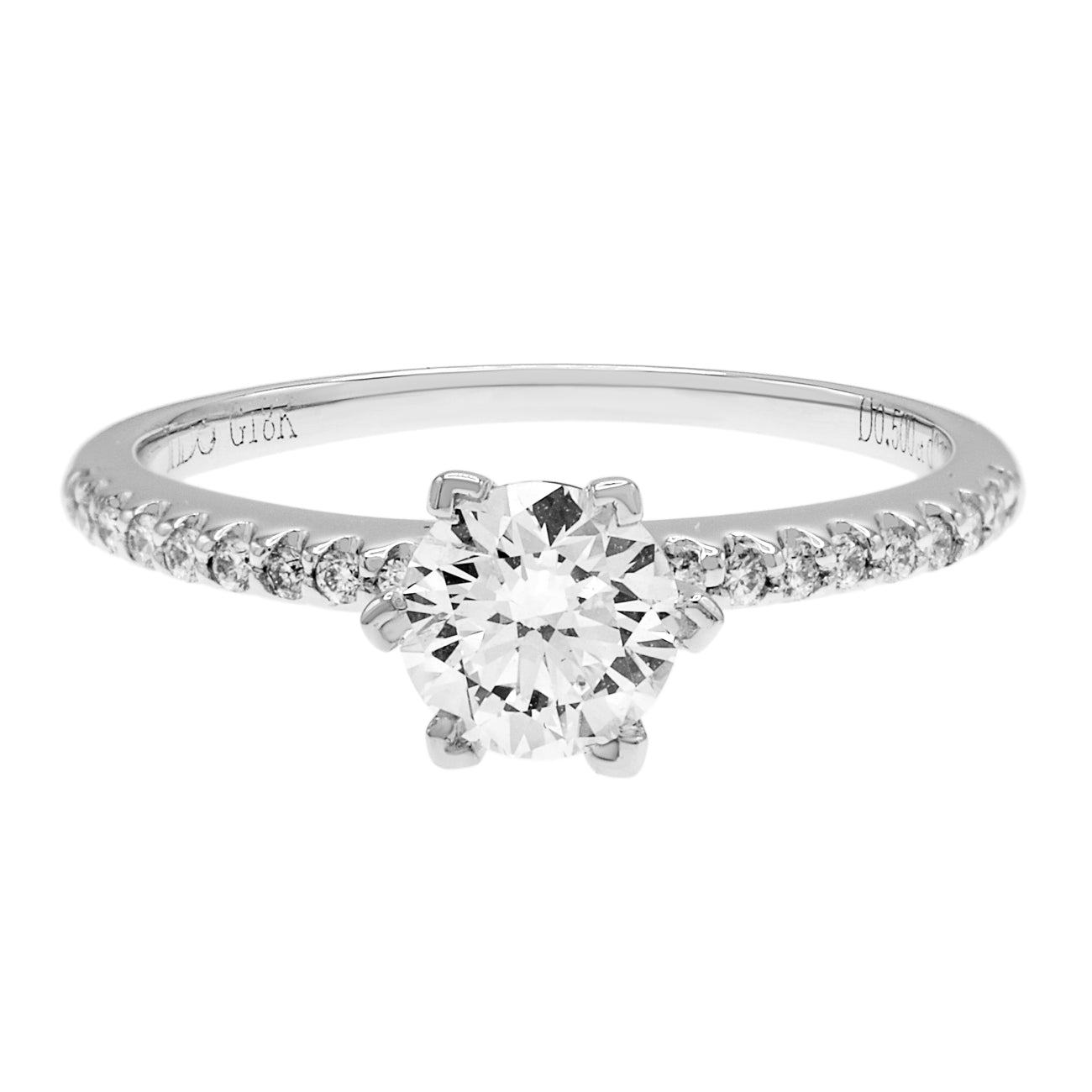 Exclusive 18K White Gold 0.50 Carat Diamond Ring — 4 — Front View
