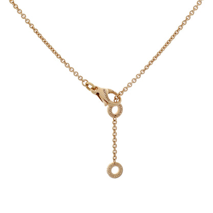 Exclusive Bulgari 18K Rose Gold Sapphire Tsavorite Roman Sorbets Pendant Necklace — Back View