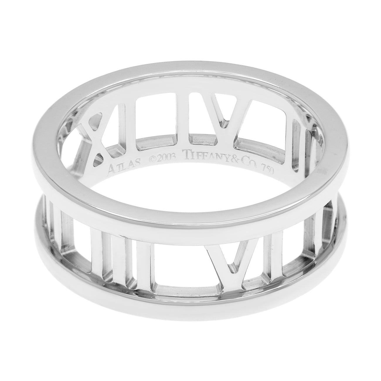 Exclusive Tiffany & Co. 18K White Gold Atlas Ring — Front View